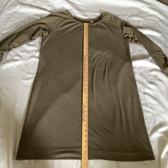 Mind over Matter gray shirt dress XL long sleeves cozy coverup beach pool - Picture 6 of 8